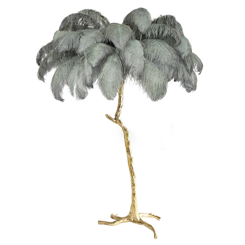 Ostrich Feather Floor Lamp