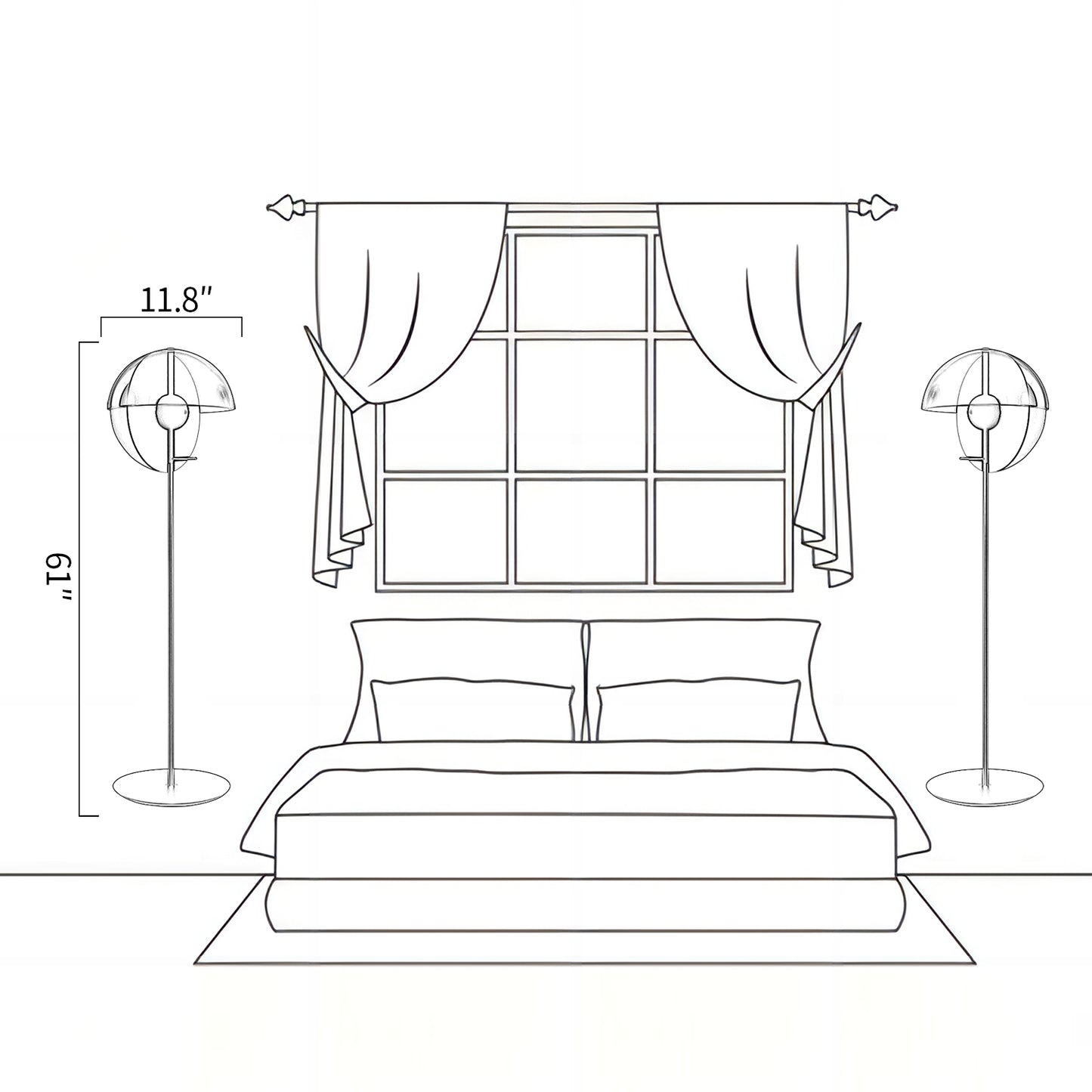 Theia Glass Floor Lamp