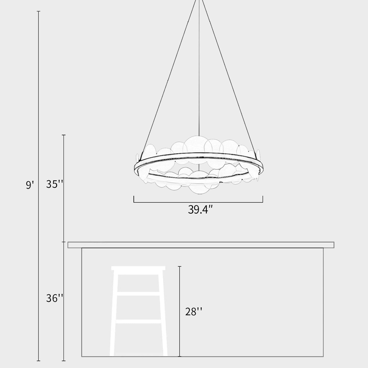 Bollarm Ring Chandelier