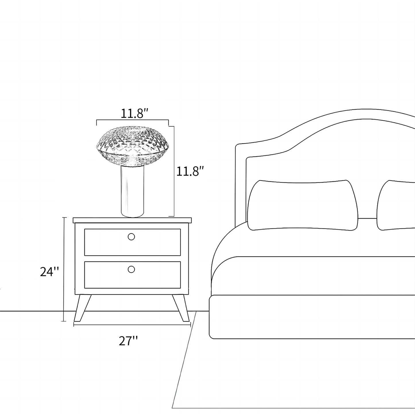 Cicla Glass Table Lamp