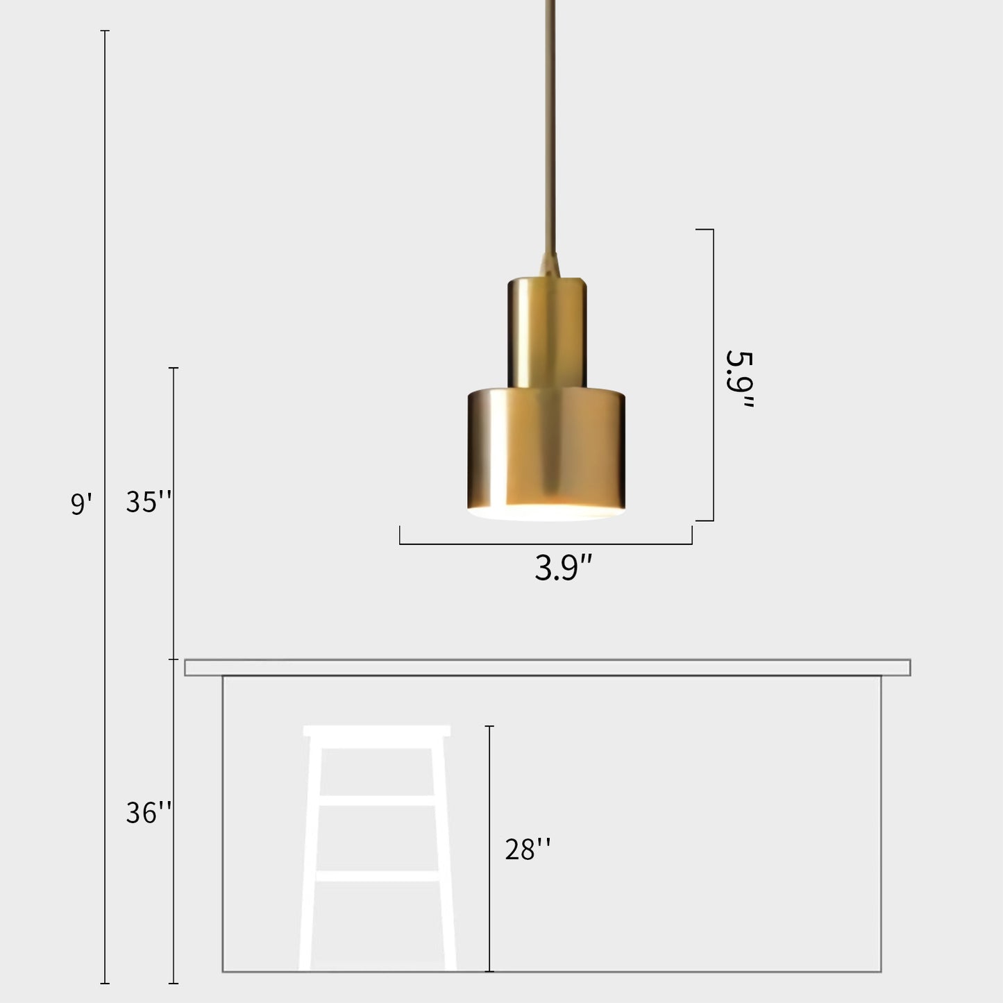 Hardware Bar Pendant Light