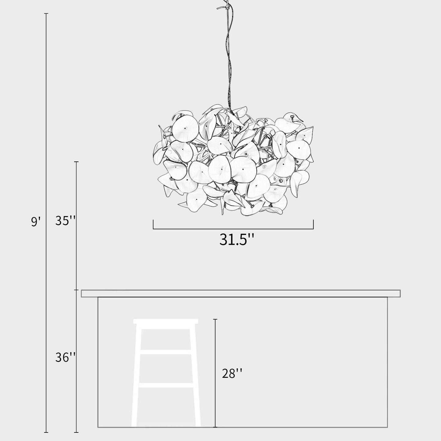 Leaf Cluster Pendant Light