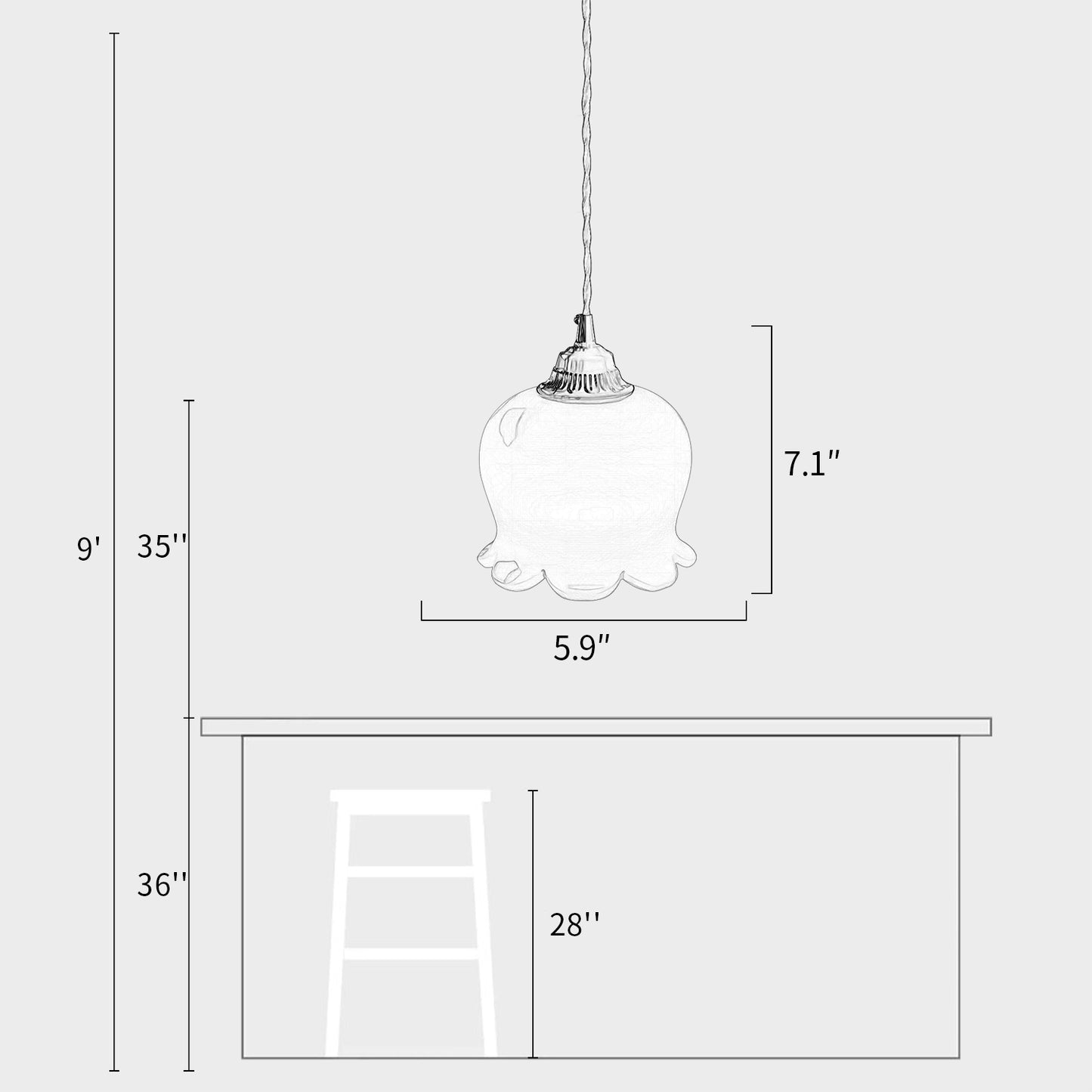 Lily Flower Pendant Lamp