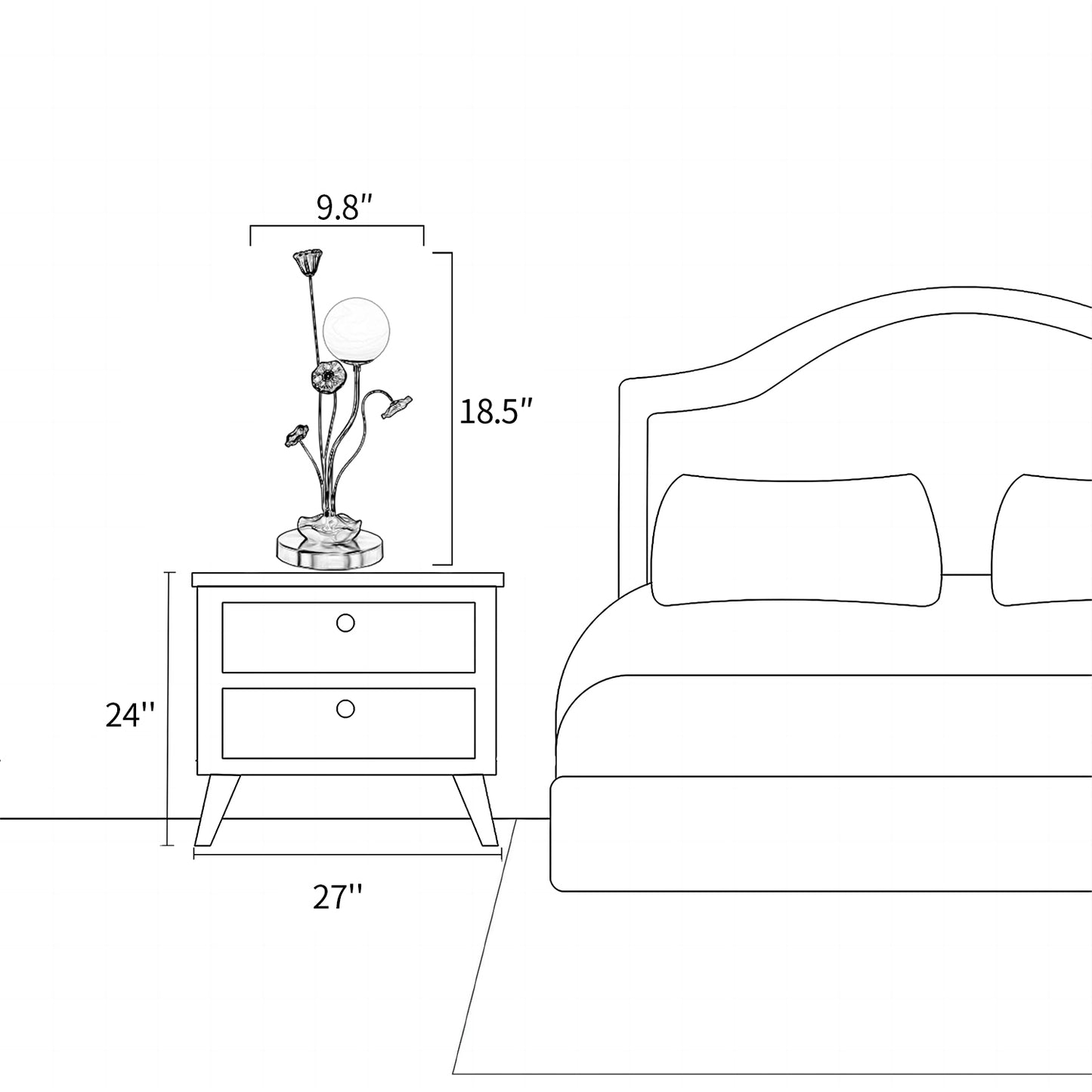 Lotus Shape Table Lamp