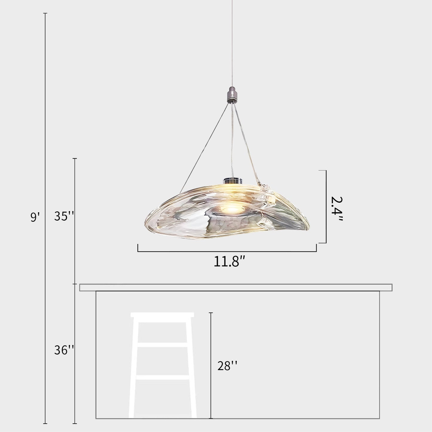 Manta Glass Pendant Lamp