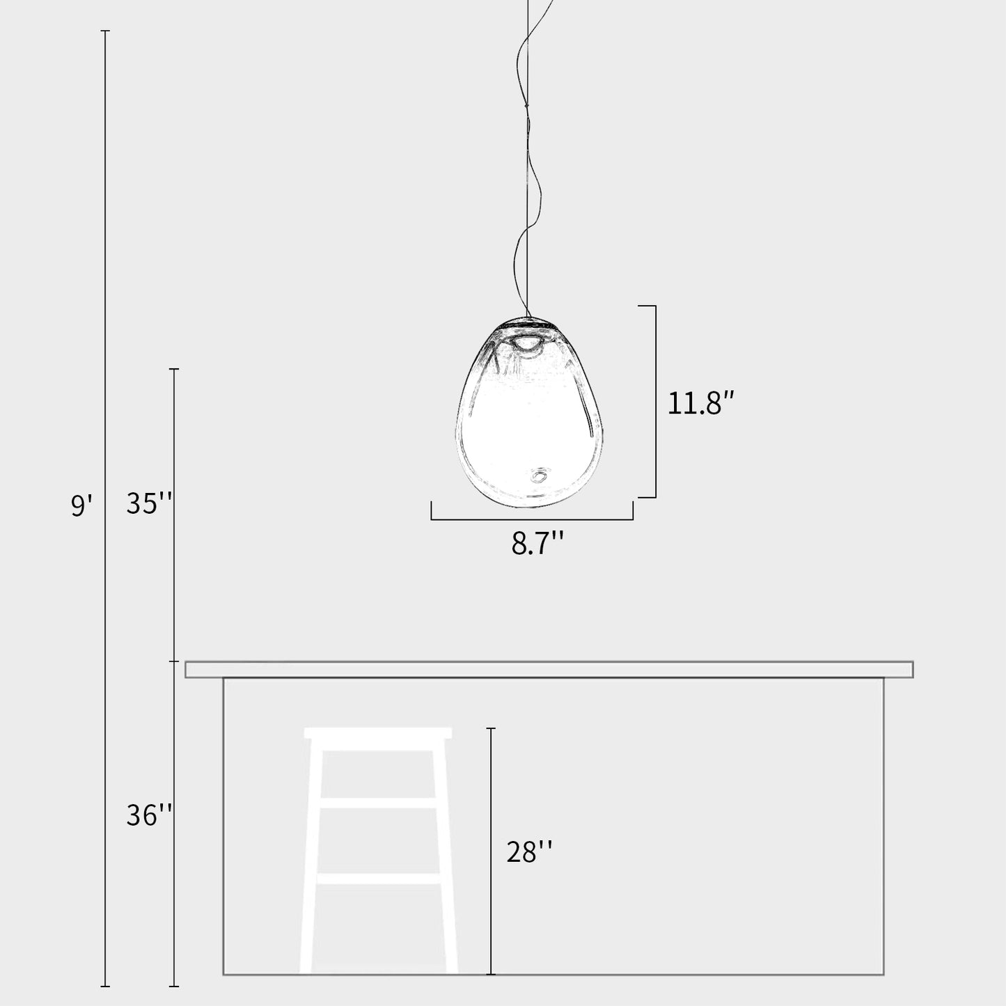 Nebula Glass Pendant Light