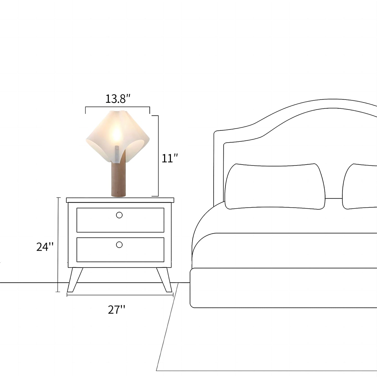 Pin Shape Table Lamp