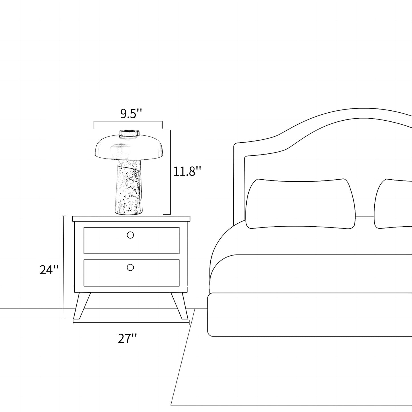 Travertine Mushroom Table Lamp