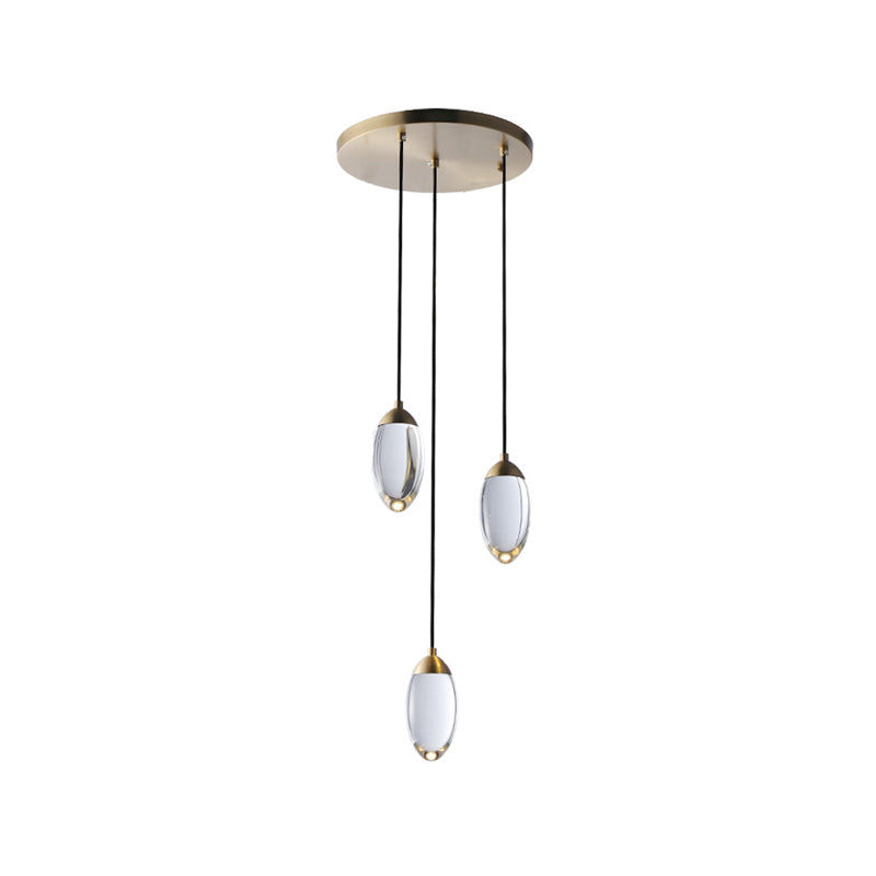 Brass Crystal Pendant Light