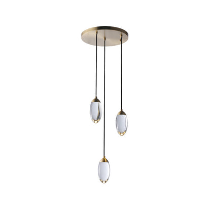 Brass Crystal Pendant Light