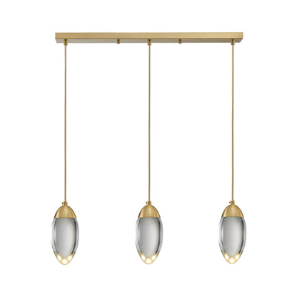 Brass Crystal Pendant Light