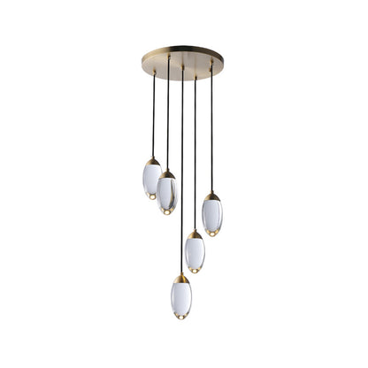Brass Crystal Pendant Light