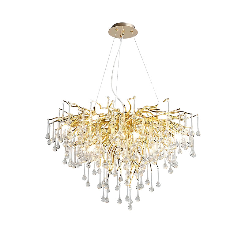 Brass Teardrop Chandelier