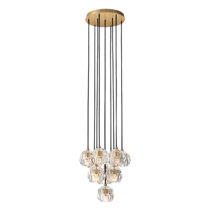Crystal Ball Round Cluster Chandelier