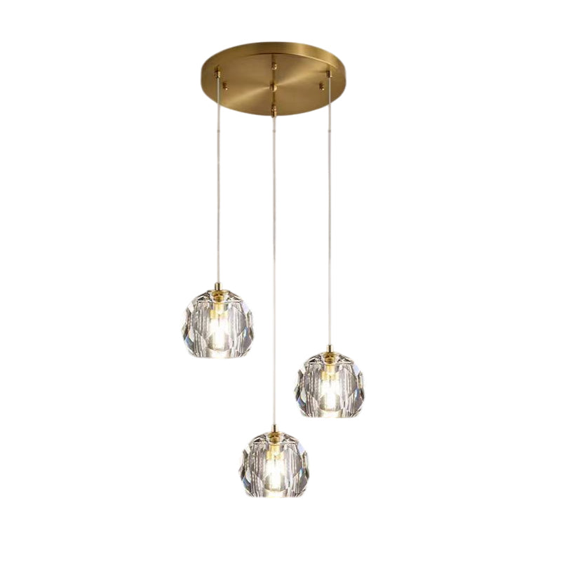 Crystal Ball Round Cluster Chandelier