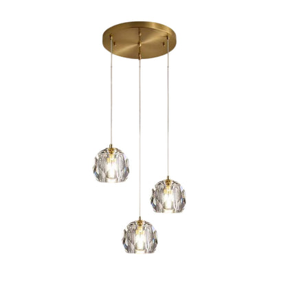 Crystal Ball Round Cluster Chandelier