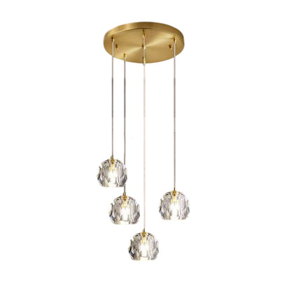 Crystal Ball Round Cluster Chandelier