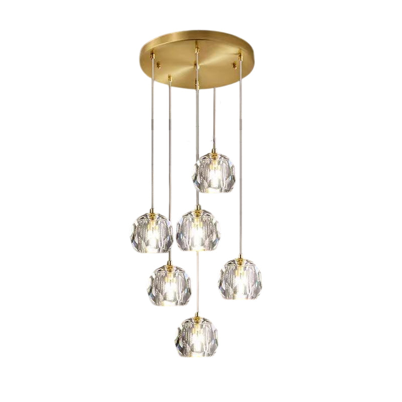 Crystal Ball Round Cluster Chandelier