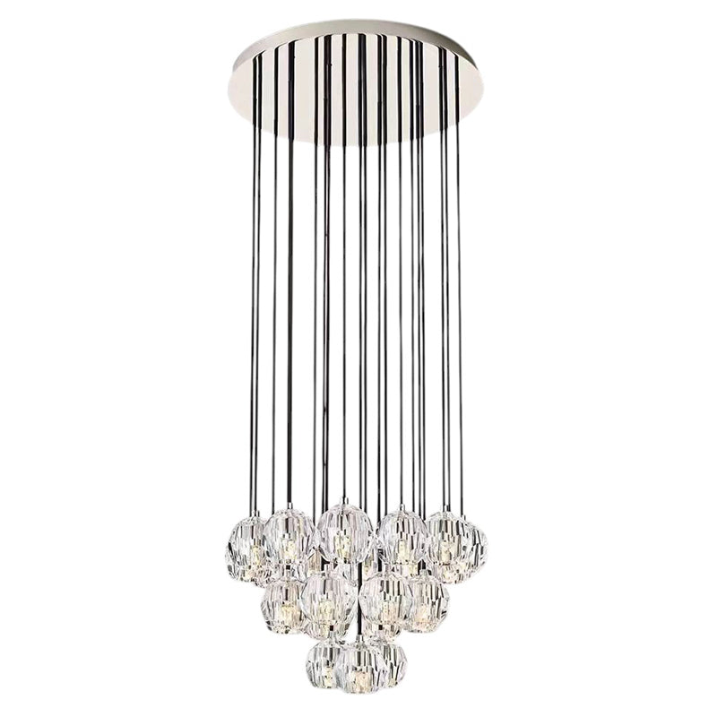 Crystal Ball Round Cluster Chandelier