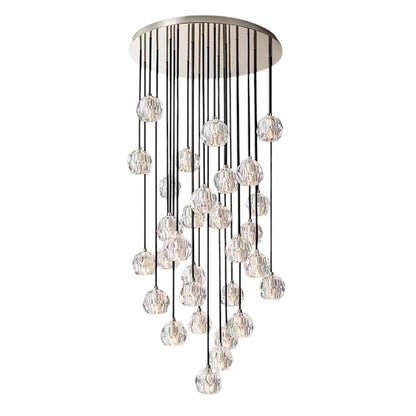 Crystal Ball Round Cluster Chandelier