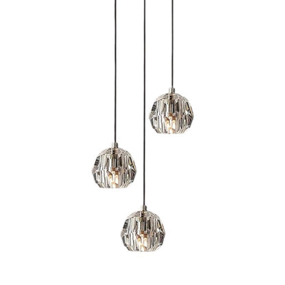 Crystal Ball Round Cluster Chandelier