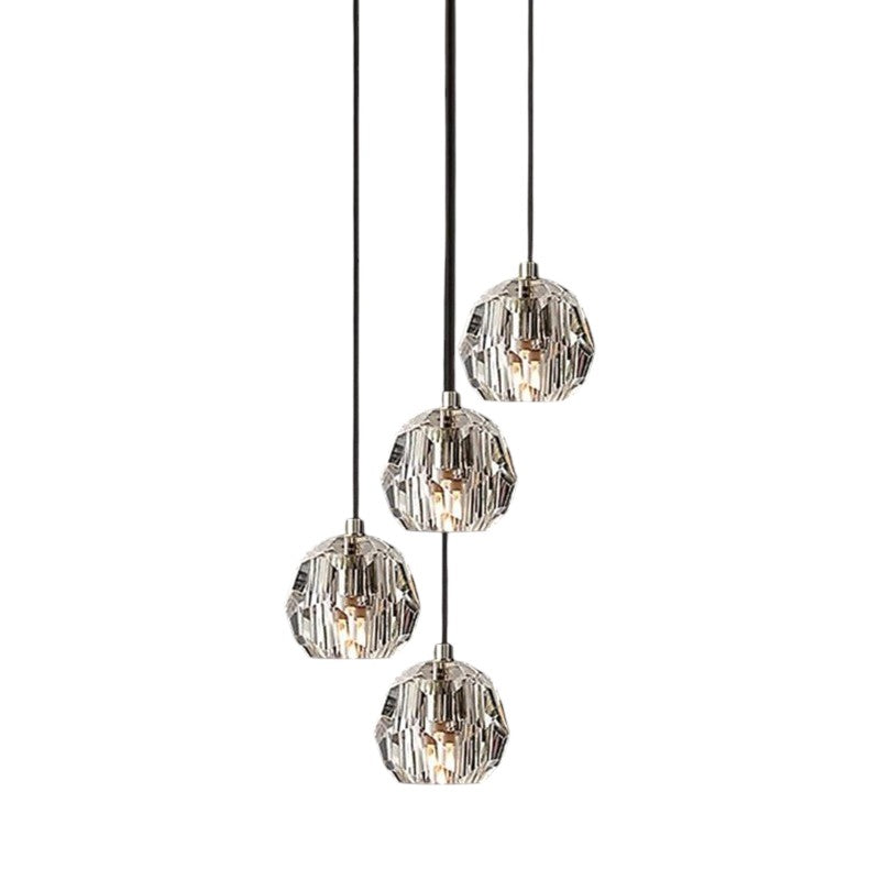 Crystal Ball Round Cluster Chandelier