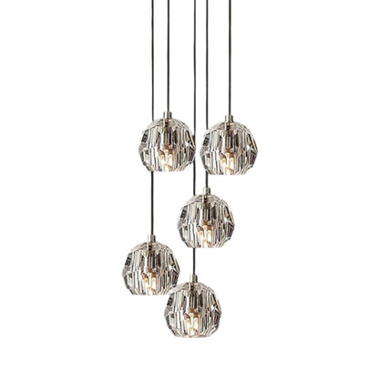 Crystal Ball Round Cluster Chandelier