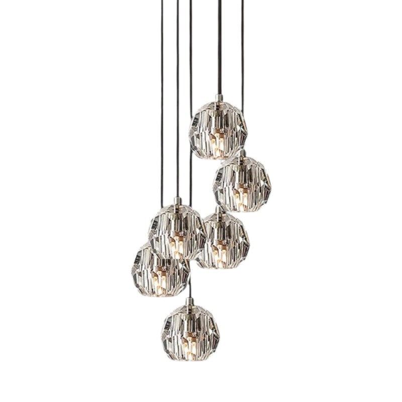 Crystal Ball Round Cluster Chandelier