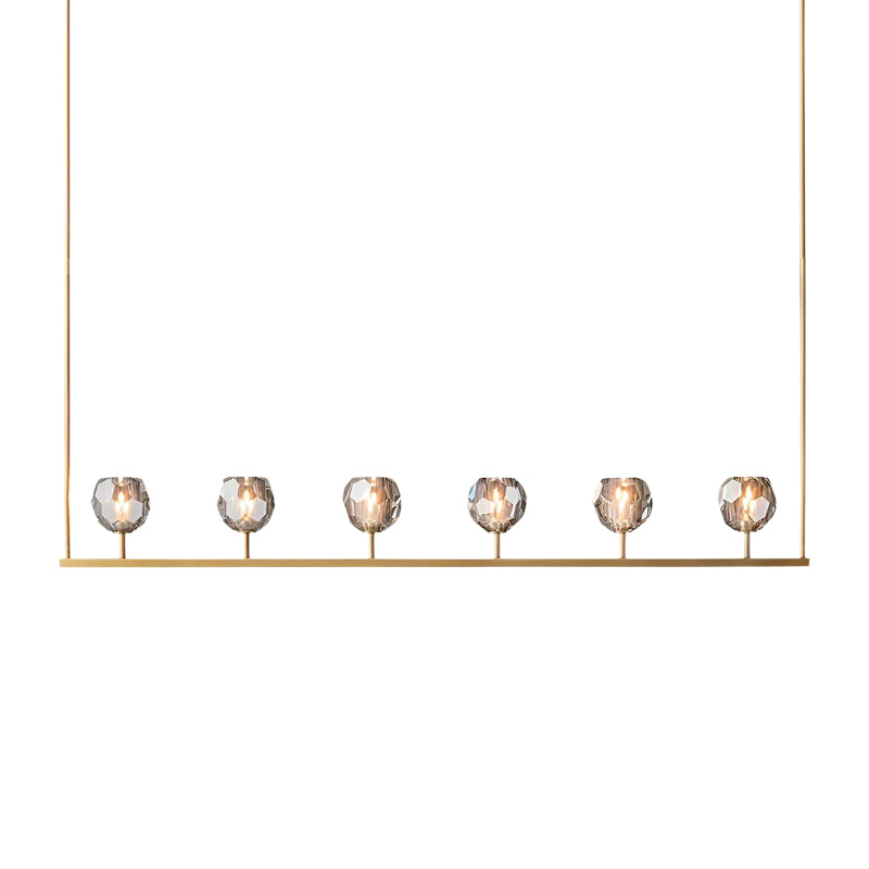 Crystal Glass Linear Chandelier