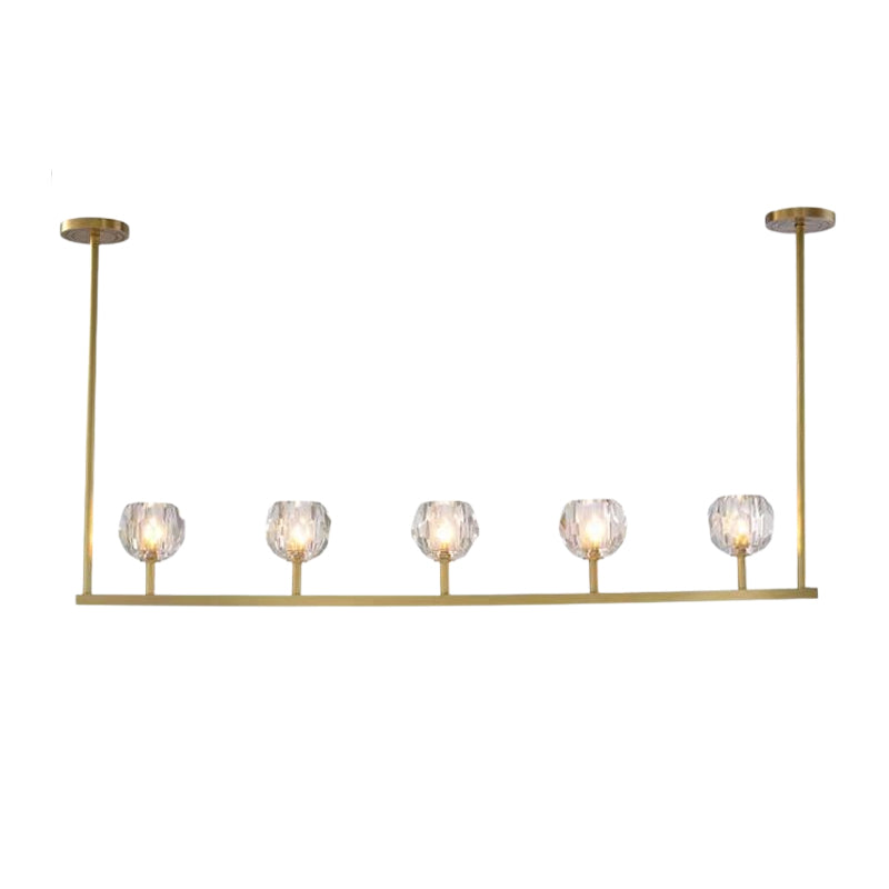 Crystal Glass Linear Chandelier