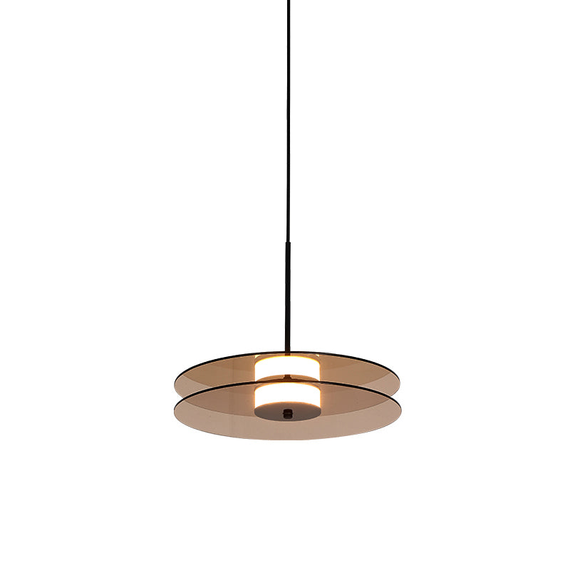 Glass Disc Pendant Light