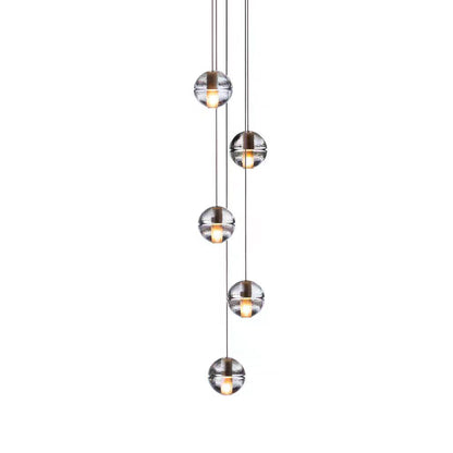 Multi-Crystal Ball Pendant Light