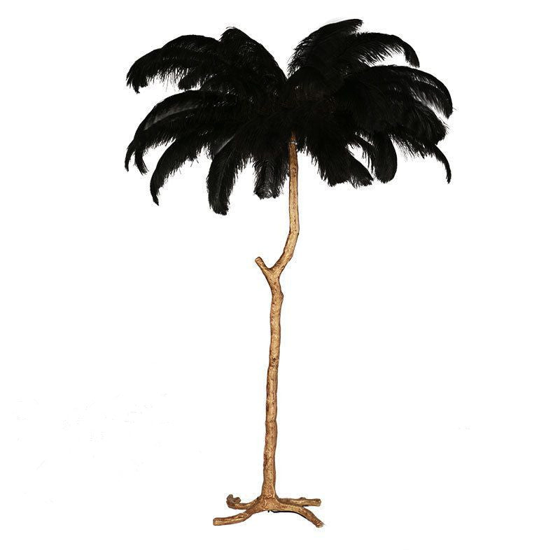 Ostrich Feather Floor Lamp