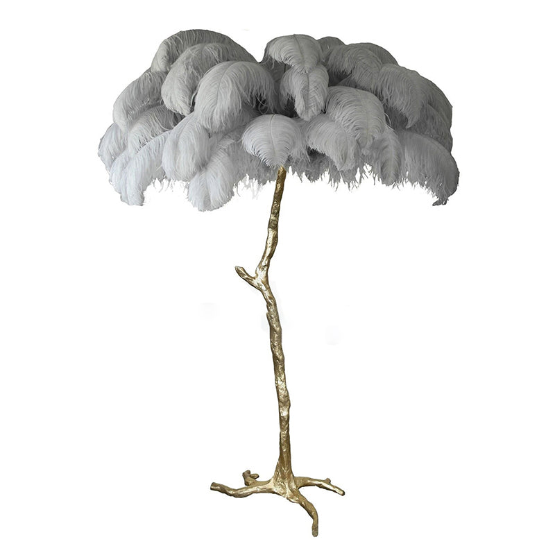 Ostrich Feather Floor Lamp