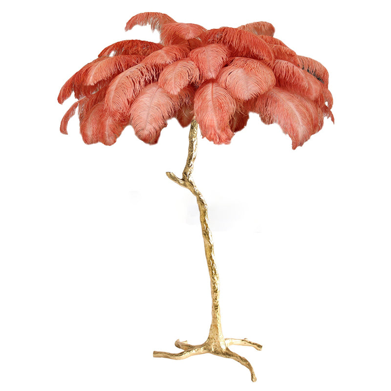 Ostrich Feather Floor Lamp