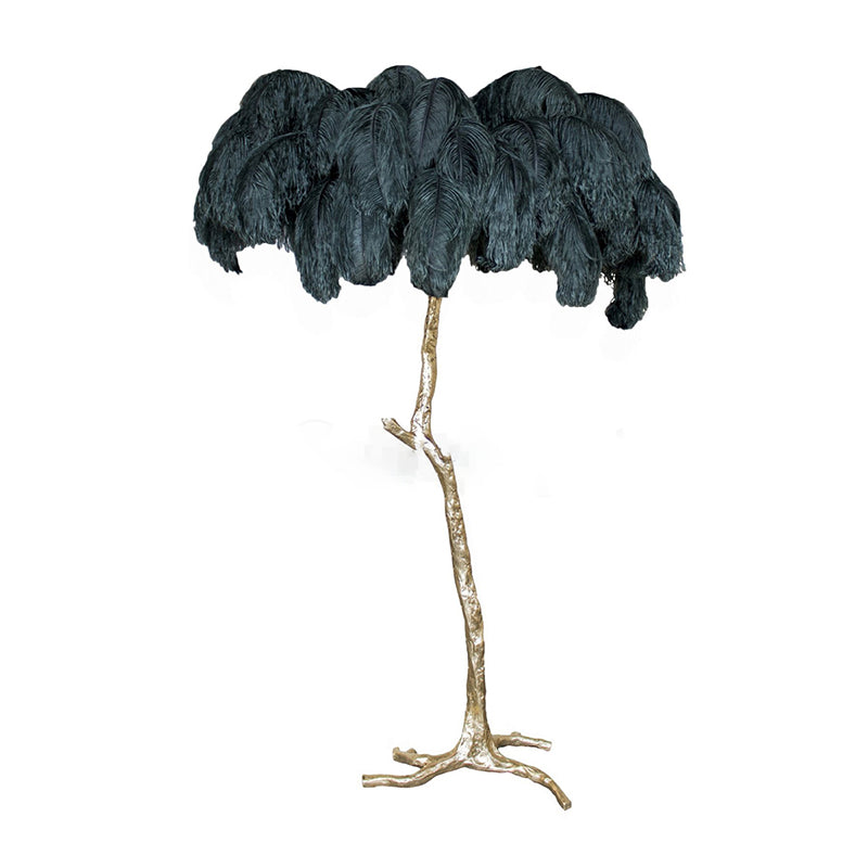 Ostrich Feather Floor Lamp