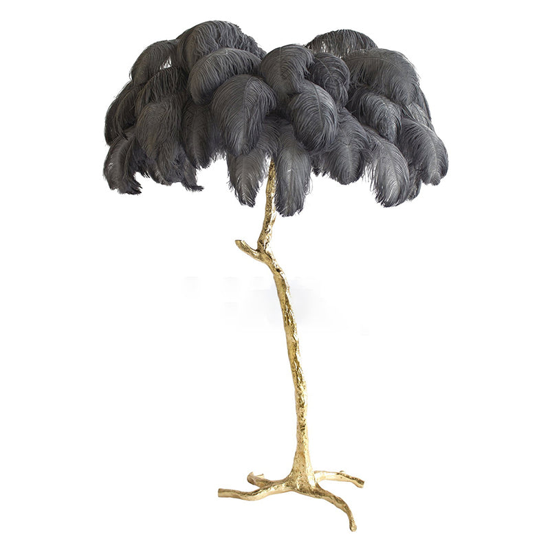Ostrich Feather Floor Lamp