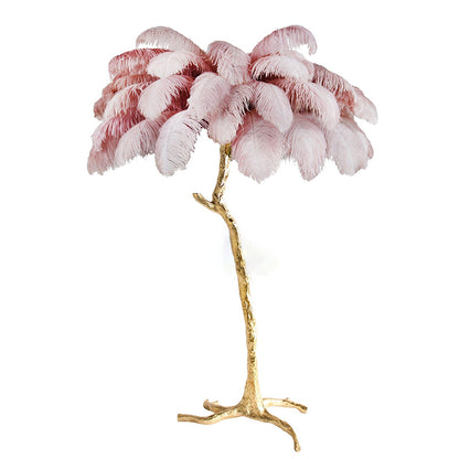 Ostrich Feather Floor Lamp