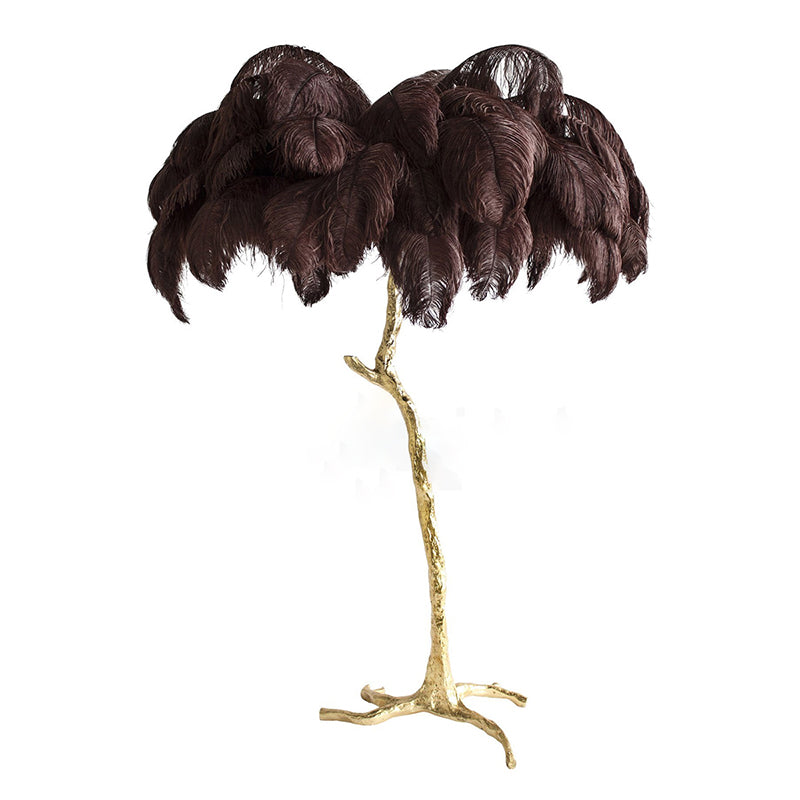 Ostrich Feather Floor Lamp