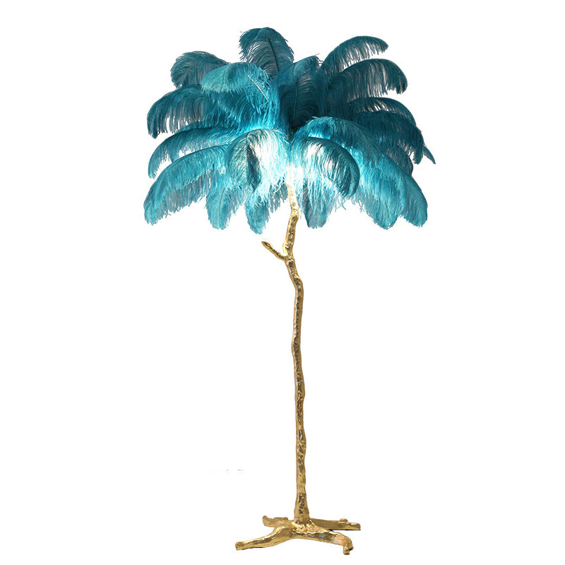 Ostrich Feather Floor Lamp