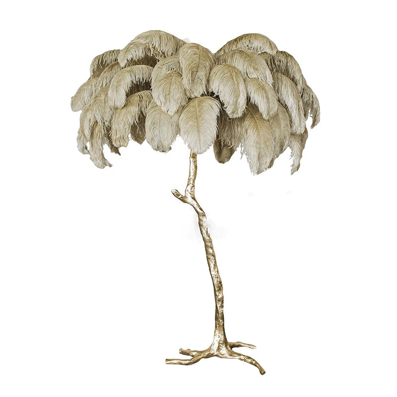 Ostrich Feather Floor Lamp