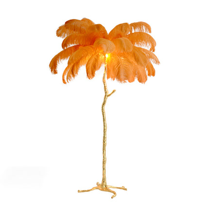 Ostrich Feather Floor Lamp