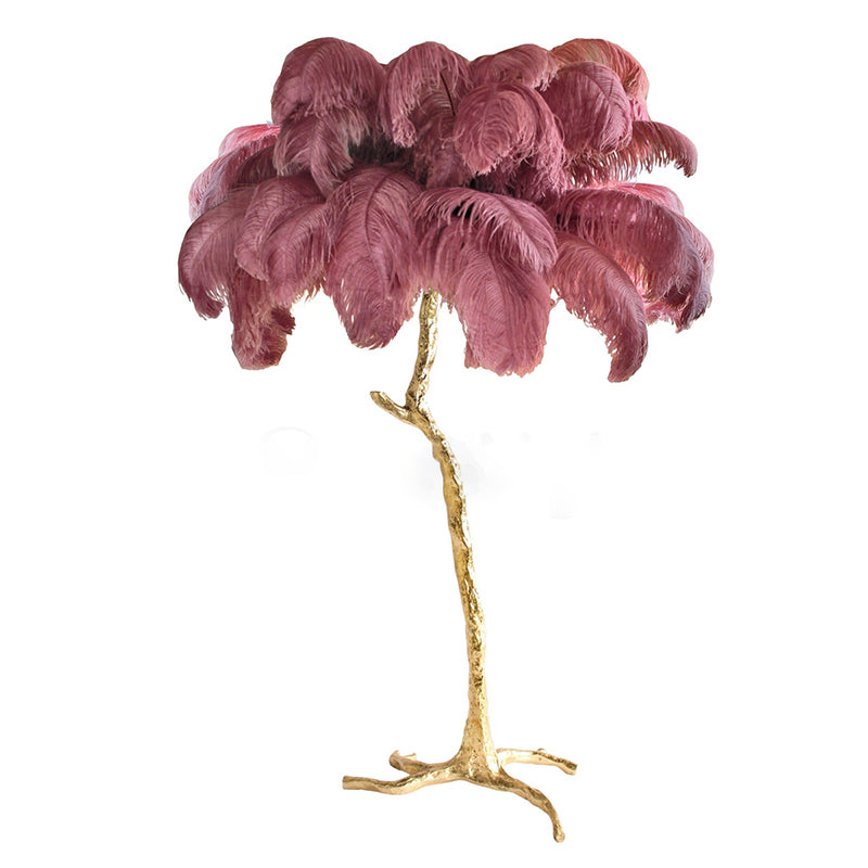 Ostrich Feather Floor Lamp