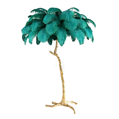 Ostrich Feather Floor Lamp