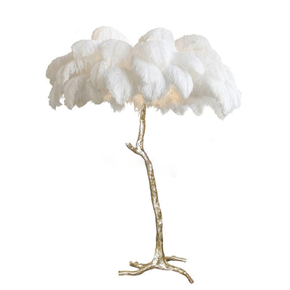Ostrich Feather Floor Lamp
