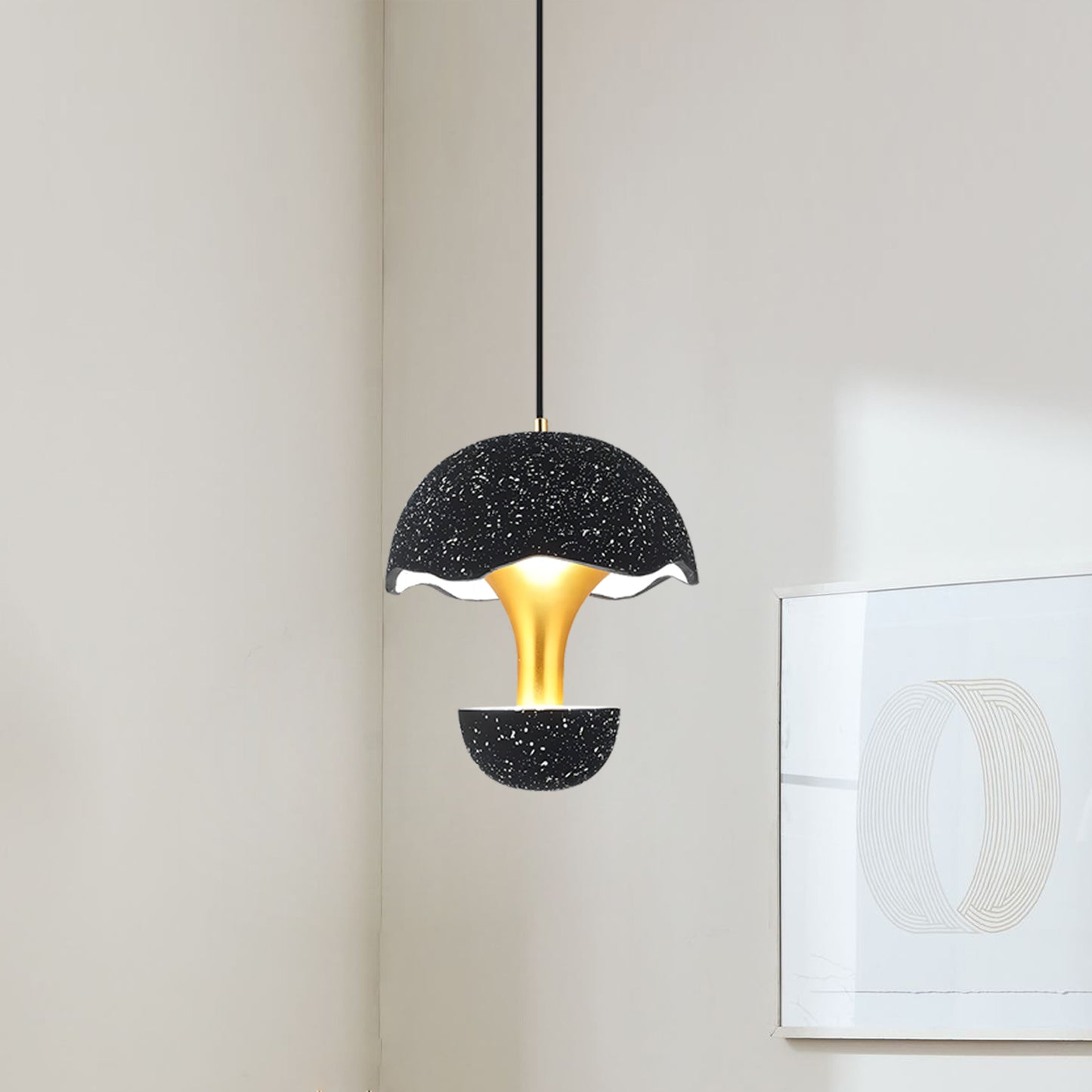 Cement Mushroom Pendant