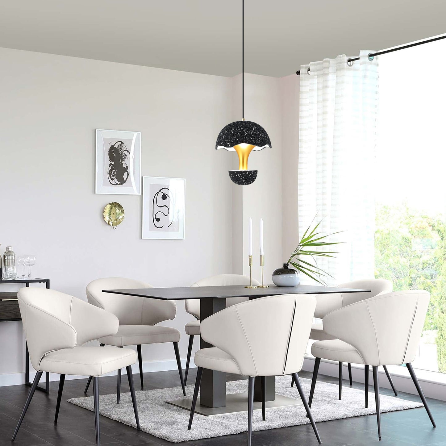 Cement Mushroom Pendant