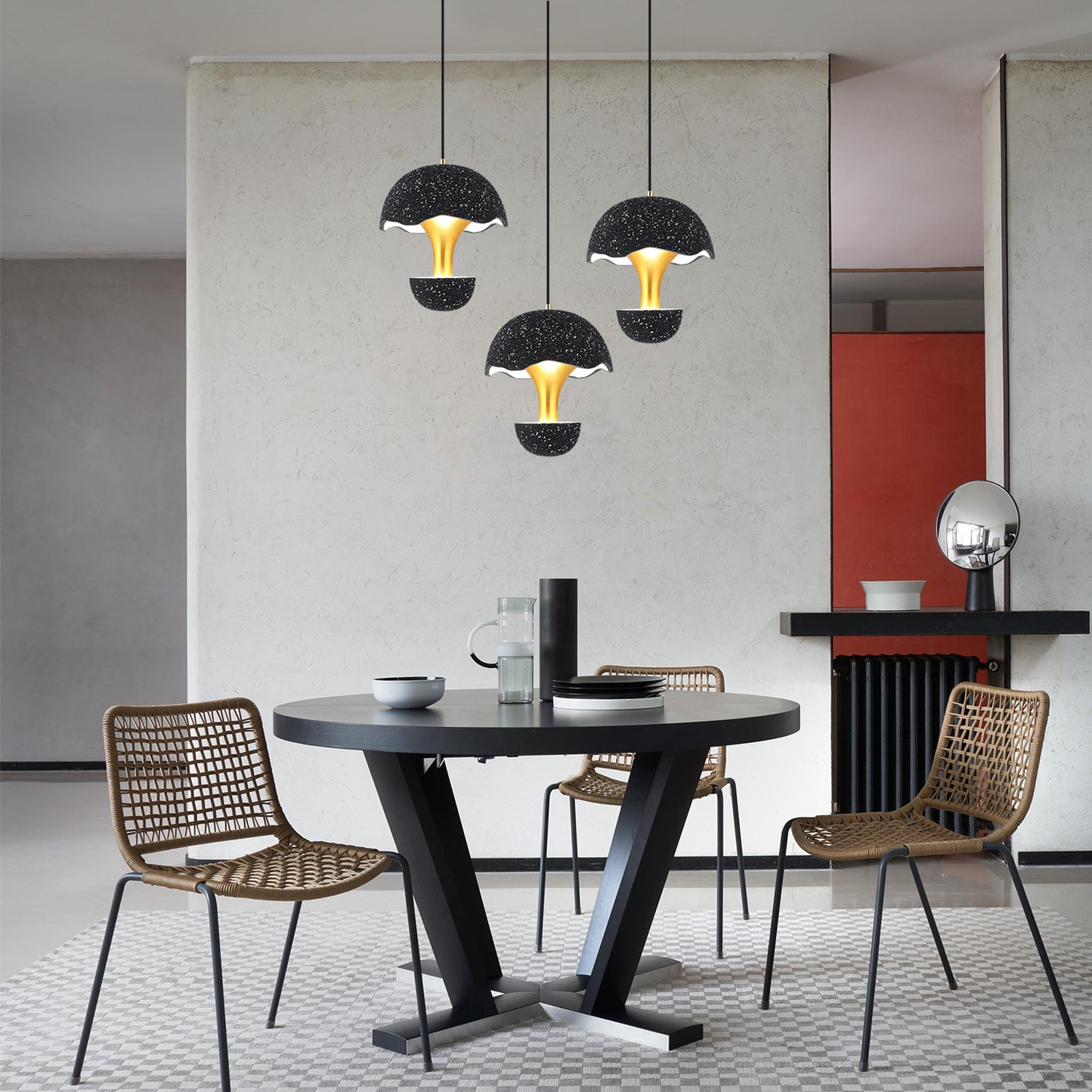 Cement Mushroom Pendant