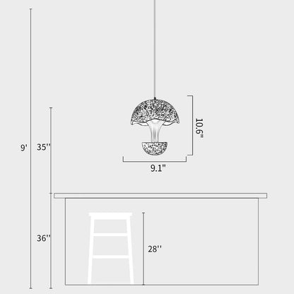 Cement Mushroom Pendant