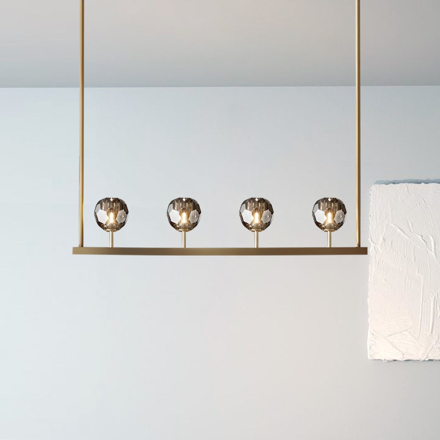 Crystal Ball Linear Chandelier